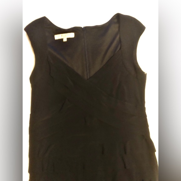 Evan Piccone Black Sleeveless Ruffle Cocktail Dress - Picture 6 of 9